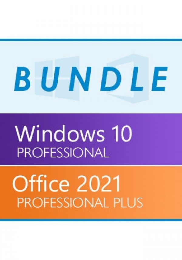  Windows 10 Professional + Office 2021 Professional Plus- Bundle