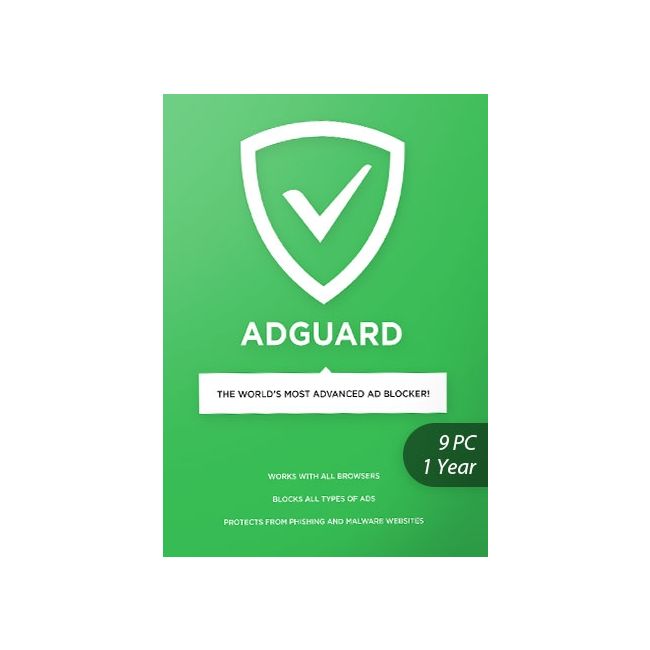 Adguard - 9 PCs - 1 Year